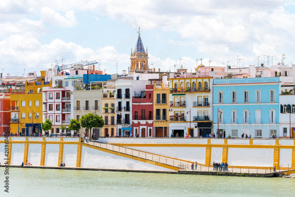 views to Triana neighborhood at Seville, Spain
